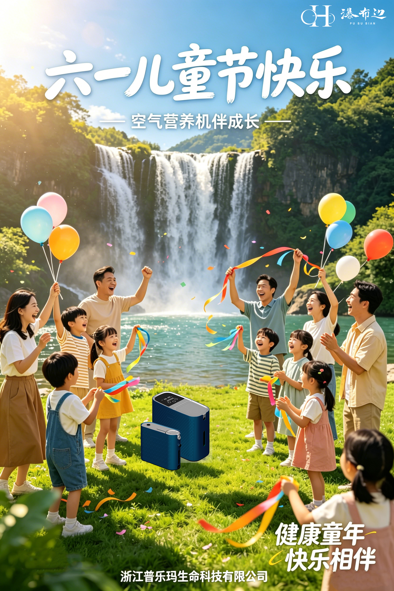 童心守护，呼吸如瀑｜瀑布边空气营养机，为大小朋友的六一添一份纯净底气